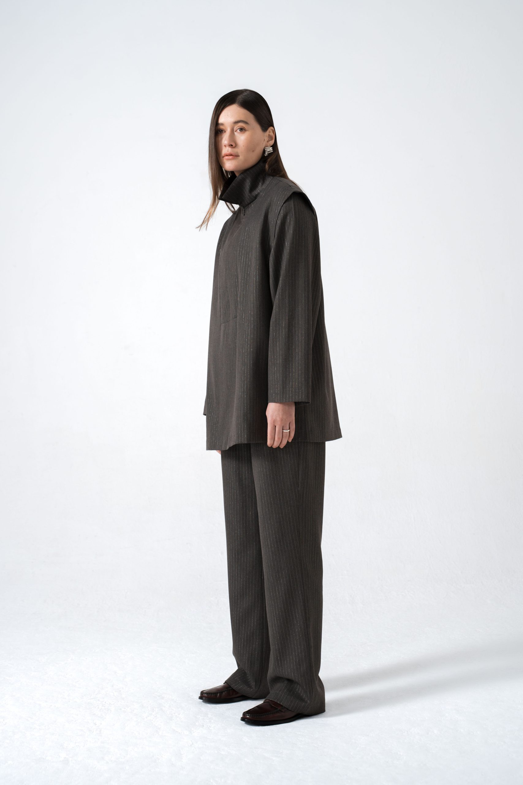 LOIS BLOUSE STRIPE GREY